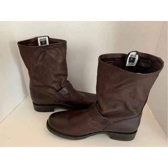 Dark brown Leather Frye Boots Veronica Size 8.5 - Picture 6 of 12